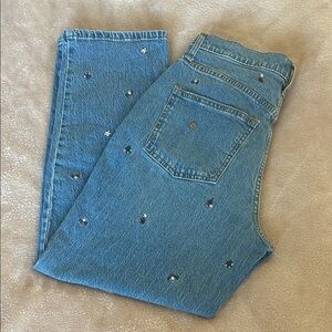 Universal Thread High Rise Blue Jeans with Embellishments